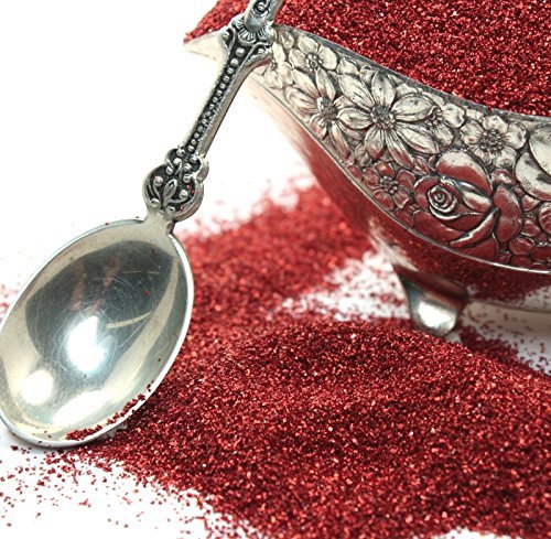 Dark Red Imported German Glass Glitter - 1 Ounce Jar - Fine 90 Grit (Most Popular Grain Size) Sparkly Glass Glitter - 311-9-122 #TOP6