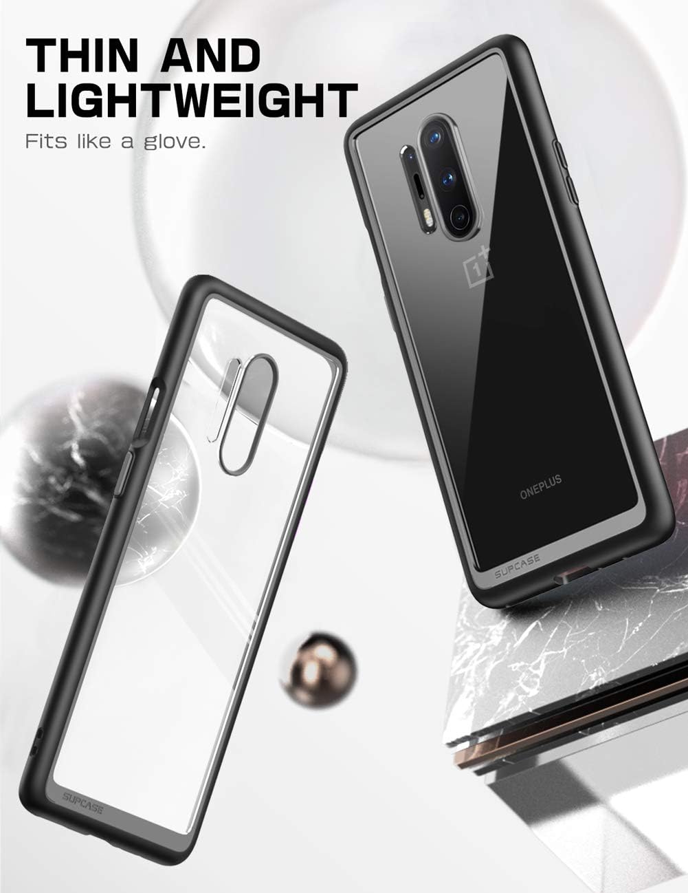 OnePlus 8 Pro Unicorn Beetle Style Clear Case-Black