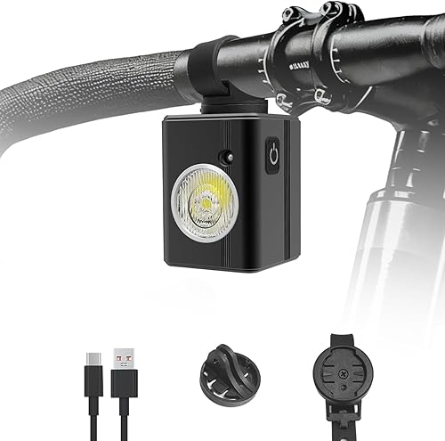 2500 Lumen Bike Light with Intelligent Light Sensor - Auto OnOff as Ambient Light Changes, USB Rechargeable Waterproof Bicycle Headlight, Ideal for