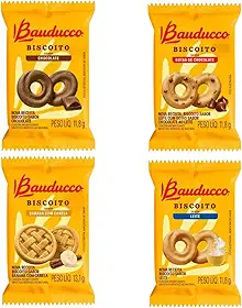 Biscoito Bauducco Kit Com 4 Sabores Sortidos Caixa 100 Sachês