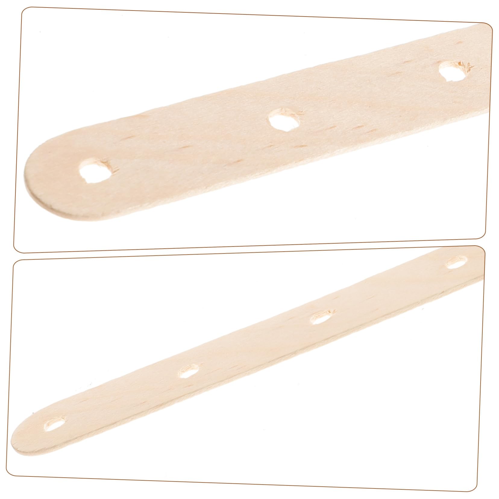 50 Bastoncini Legno Per Lavoretti - Con Fori, Lisci E Sicuri, Per DIY, Scuola, Progetti Creativi