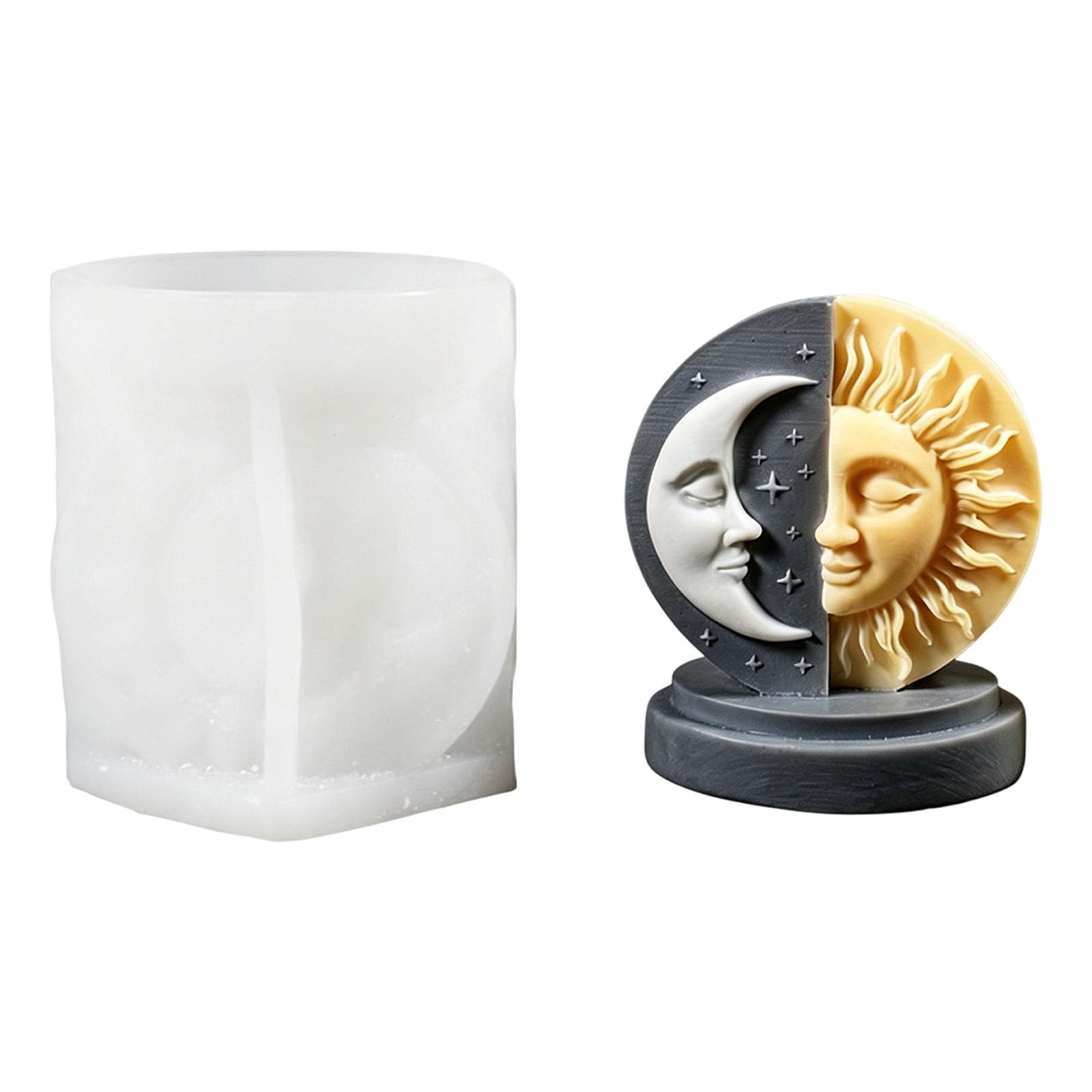 Elnwnnkc Face Making Mold Food Grade Silicone for Making and Soap Chocolate Gypsum Figurine Resin Casting Selene Face Cast
