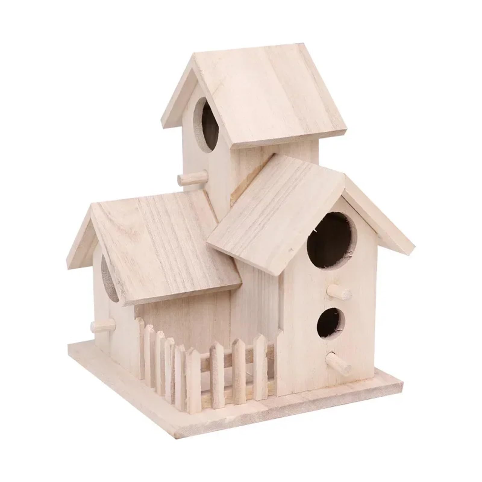 Caja Nido for pájaros de Madera | Jardín exterior multicolor: Caja nido for pájaros montable