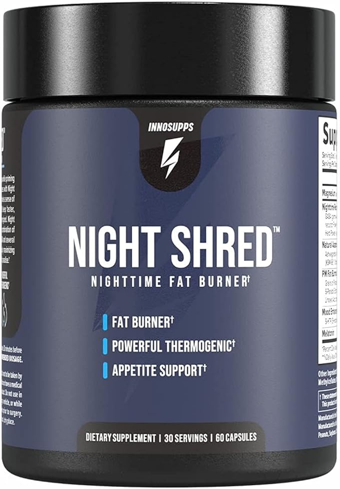 Night Shred Fat Burner & Natural Sleep Support Appetite Suppressant