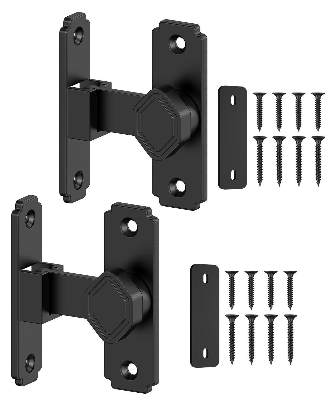 Verrou de porte de grange à 90 degrés lot de 2 loquets coulissants pour meuble et fenêtre