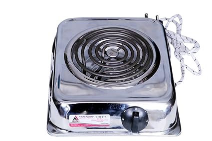 Aircona Zen Hotplaet With Stand | Electric Cooking Hotplate | Induction Cooktop | Hot Plate Cooking Stove for Home (1250 Watt)