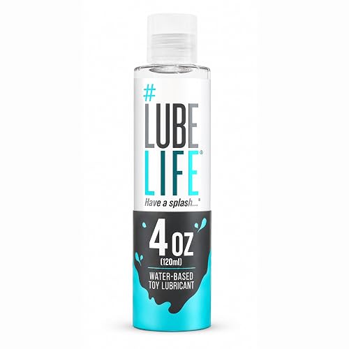 LUBELIFE Water Based Toy Lube, Personal Lubricant, Safe for Toys 4 fl oz | Toy-safe water-based glide, non-staining, condom compatible, handy travel size, for men women and couples, easy water cleanup