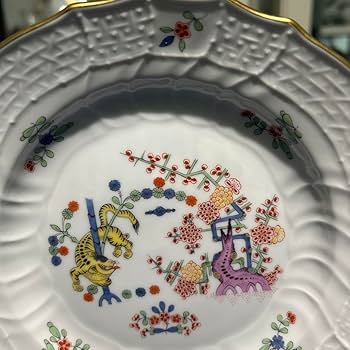 Amazon.co.jp: マイセン柿右衛門写し竹虎梅花文18cmプレート