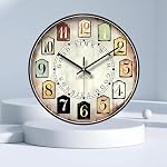 European Style Silent Non-Ticking Round Classic Clock Retro Quartz Decorative Battery Operated Wall Horloge pour salon cuisine Maison Bureau 14 de pouce