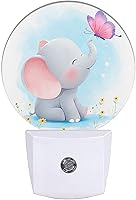 Vista 35 de EKOBLA Luz nocturna de girasol y mariposa, luces nocturnas enchufables a la pared para niños y niñas, luz nocturna LED, lámpara redonda