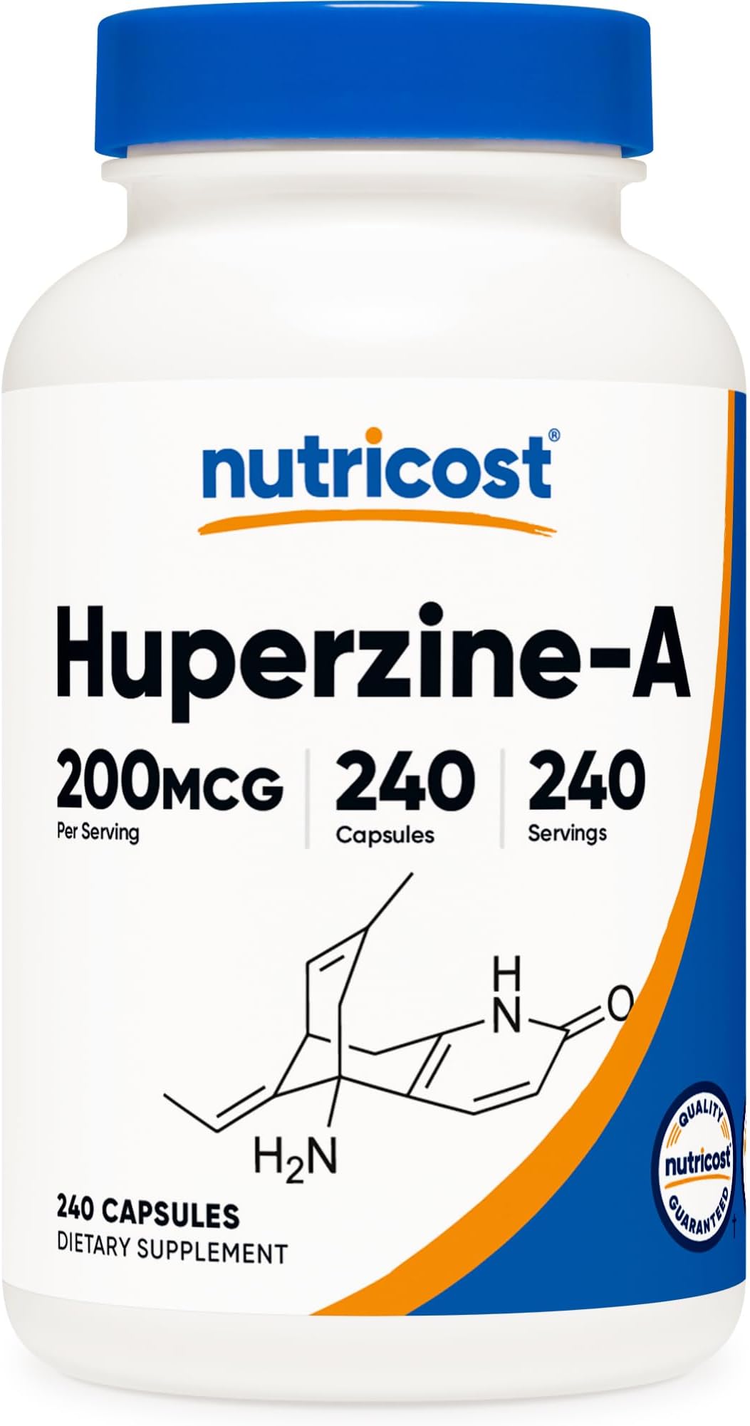 Huperzine A Capsules 200 mcg, 240 Capsules - Non-GMO, Vegetarian Friendly