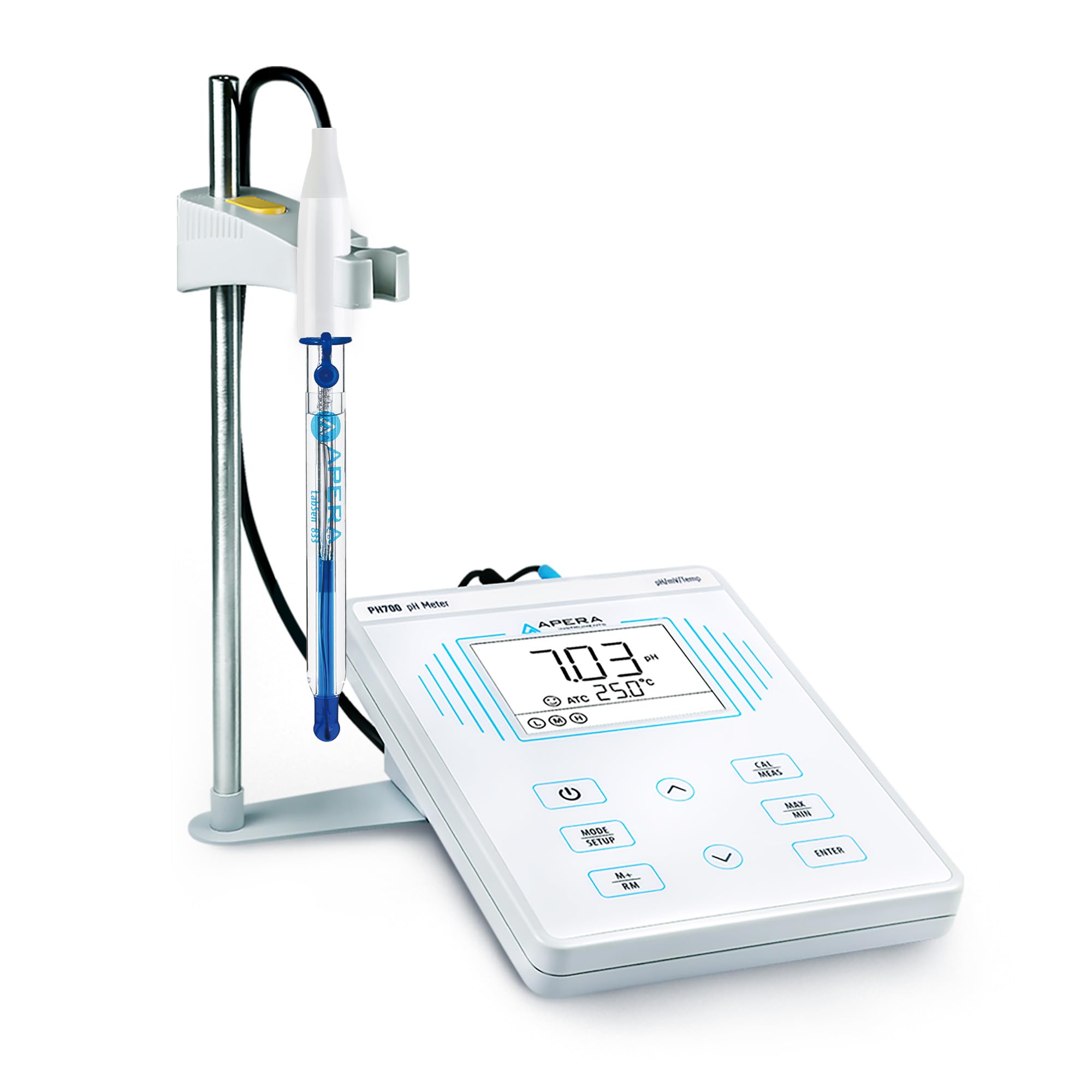 Apera InstrumentsPH700-HF Benchtop Lab pH Meter for Strong Acidic Solutions (0 to 2 pH) and/or Solutions Containing HF Acid (up to 2000 ppm)Carbonfree Certified