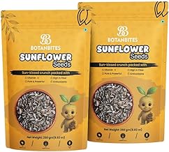BOTANBITES Raw Sunflower Seeds | Protein & Fibre-Rich Natural Superfood | Antioxidant Snack for Weight Loss, Immunity & Skin Health | Vegan & Gluten-Free Healthy Seeds, 500 g