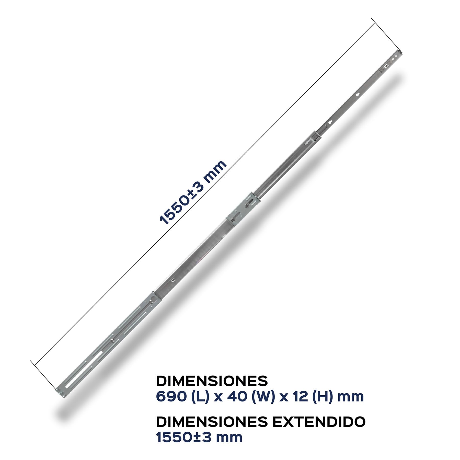 UNYKAch Juego de Dos Guías Telescópicas - Railes Rack RG6508 - Compatibles con Chasis Rack Hot Swap 4U UK80.40.650 (Modelo HSW4U6508)
