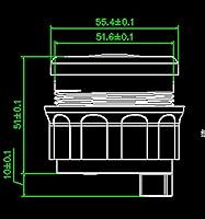 Vista 4 de SAMDO 2.047 in 7 retroiluminación impermeable voltímetros universales Medidores de voltaje Medidores de voltaje 8-16V para barco yate auto motor