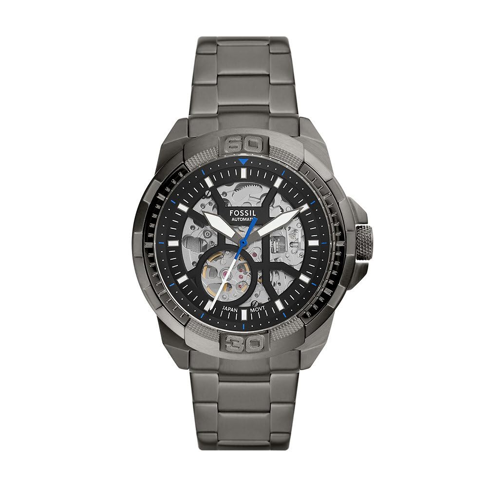 Fossil Bronson Herrenuhr – 44-mm Automatikuhr mit Edelstahl- oder Lederarmband