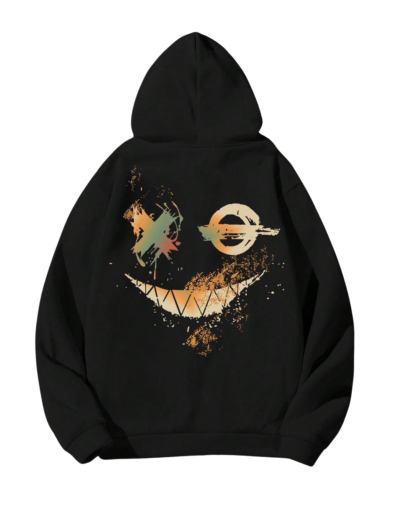 Floerns Felpa da uomo casual con stampa grafica a maniche lunghe con coulisse e cappuccio alla moda pullover sportivo