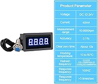 Vista 1 de EEEkit Tacómetro de 4 dígitos con LED azul, medidor de velocidad RPM digital para motores con sensor Hall NPN de interruptor de proximidad