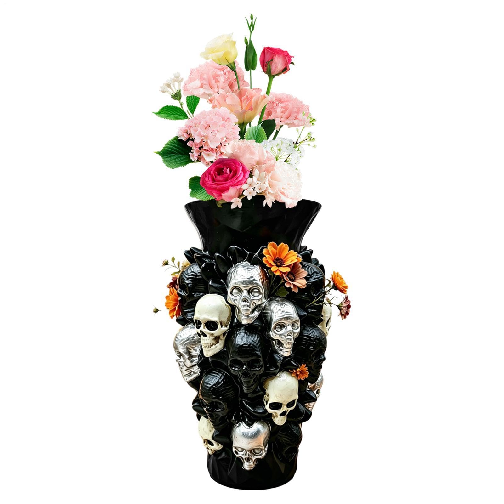 Support haut gothique effrayant pour pot de Halloween d'intérieur et décoration de fête