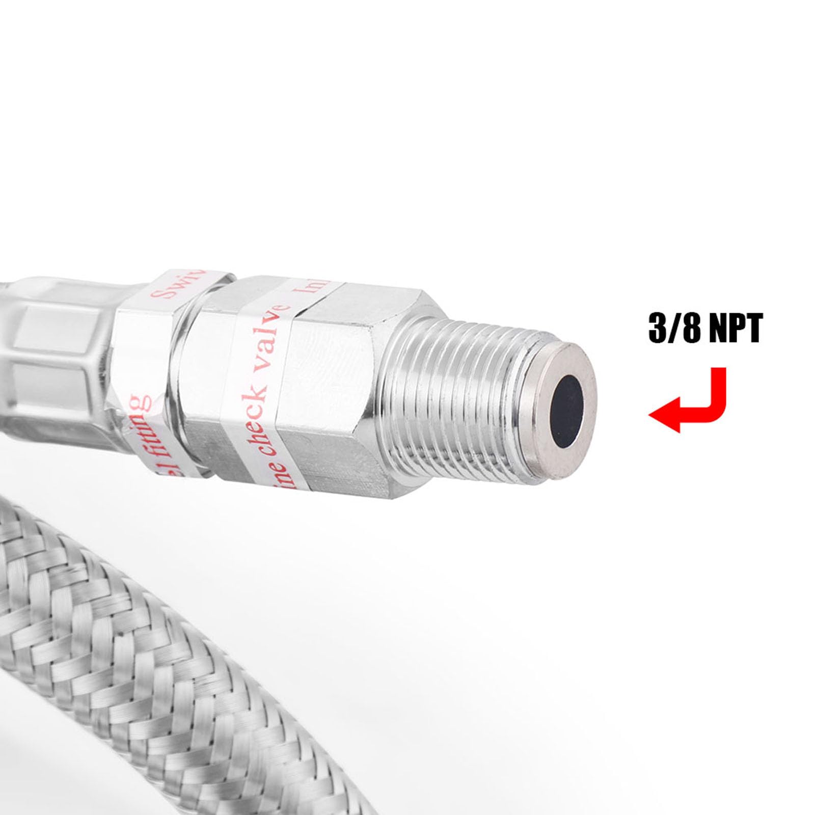 200 PSI 3/8 NPT Air Heavy Duty Uniwersalny zestaw węża kompatybilny z zawieszeniem/poduszką powietrzną/klaksonem pociągu DC 12 V 480C posrebrzany chrom