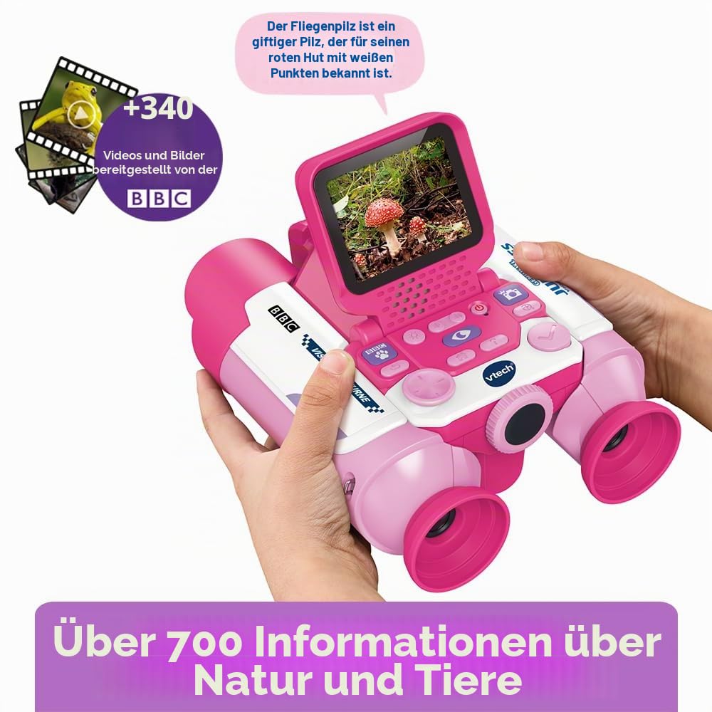 VTech Genius XL – Interaktives Video-Fernglas, Rosa