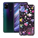 Case for Wiko View5&comma; KJYF Black Shockproof Bumper Cover&comma; Drop Protection Case 360° Full Body Ultra-Thin Hard PC &plus; Soft Silicone Case for Wiko View5 Case 6&period;55inch - Romantic Balloon