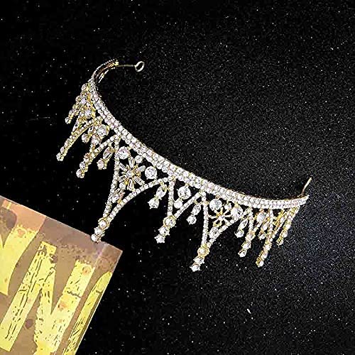 Diadème et couronnes en Cristal Brillant de Couleur Or/Argent, Accessoires Photo, Bandeau pour Femmes, fête de Mariage