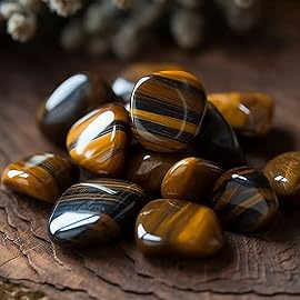 SigMntun Polished Tigers Eye Crystals - 72 Pcs, 0.5 10 oz Handpicked Natural Tumbled Gemstones Rocks, Pebbles for Reiki, Chakra, Healing Home Decor