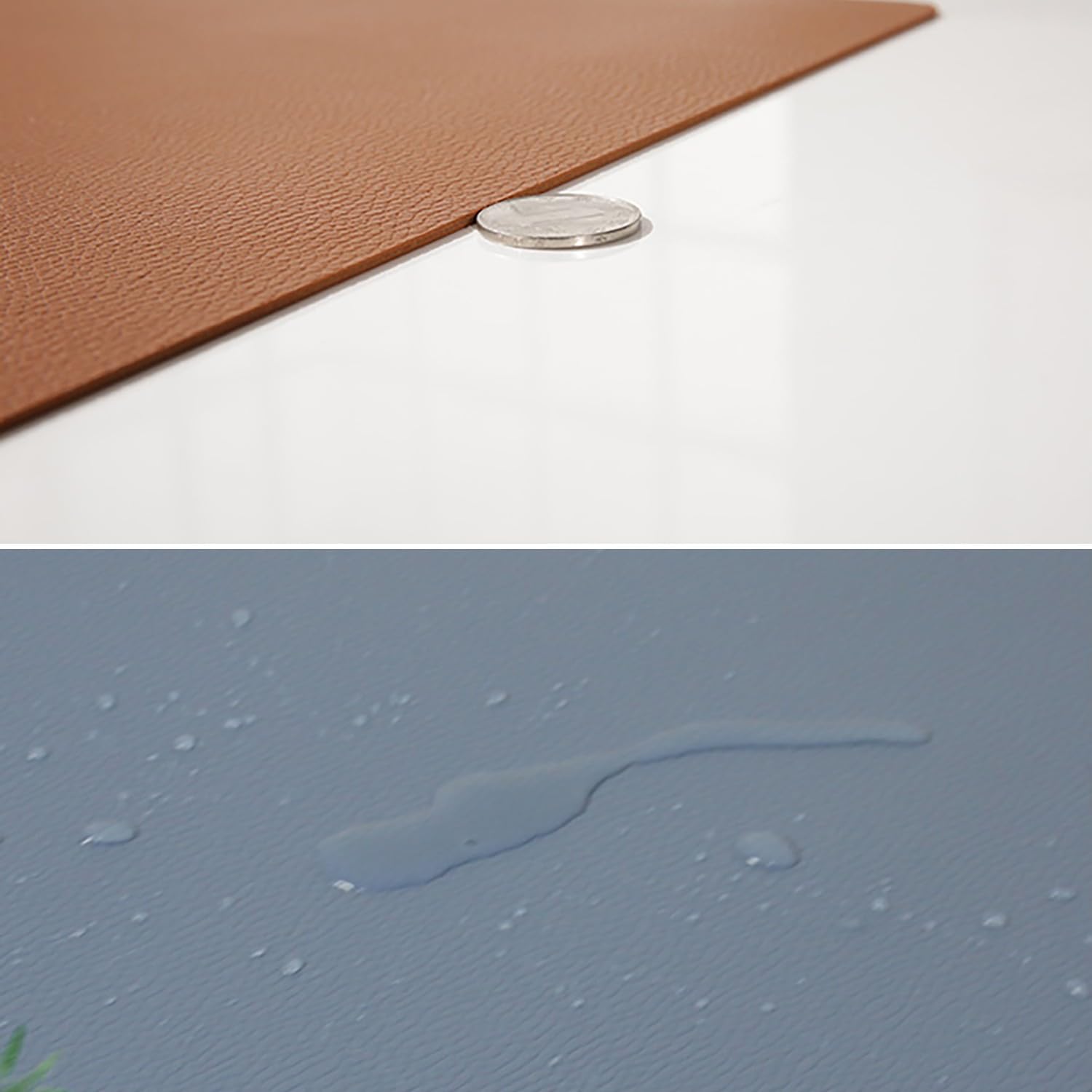 Tappetino antiscivolo per scrivania, Tappetino per mouse ultrasottile e grande, Protezione da tavolo in pelle impermeabile, Deskpad per laptop facile da pulire(Orange,120x60cm)