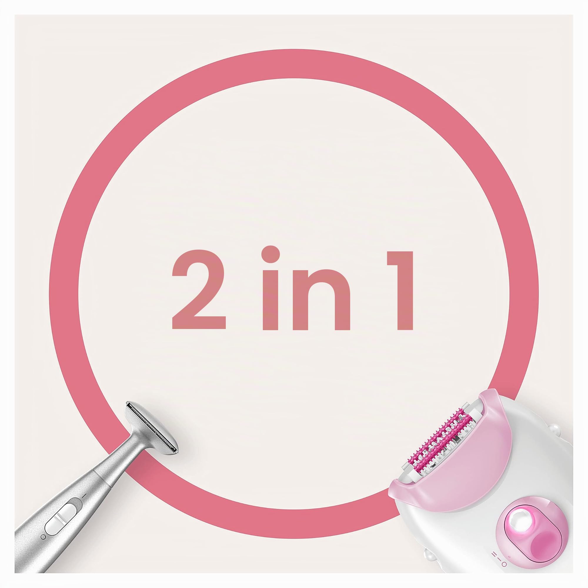 Braun Silk-épil 3 Depilatore Donna, Epilatore Elettrico Donna Rimozione Dei Peli Duratura, Rasoio Donna Sistema Con 20 Pinzette, Luce Smartlight, Rifinitore Bikini Styler, 3-321 Bianco e Rosa