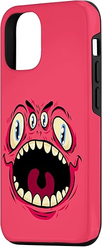 Miniatura 2 de iPhone 13 Monster Eyes Mouth Teeth Face Red Kids Fantasy Creature Case