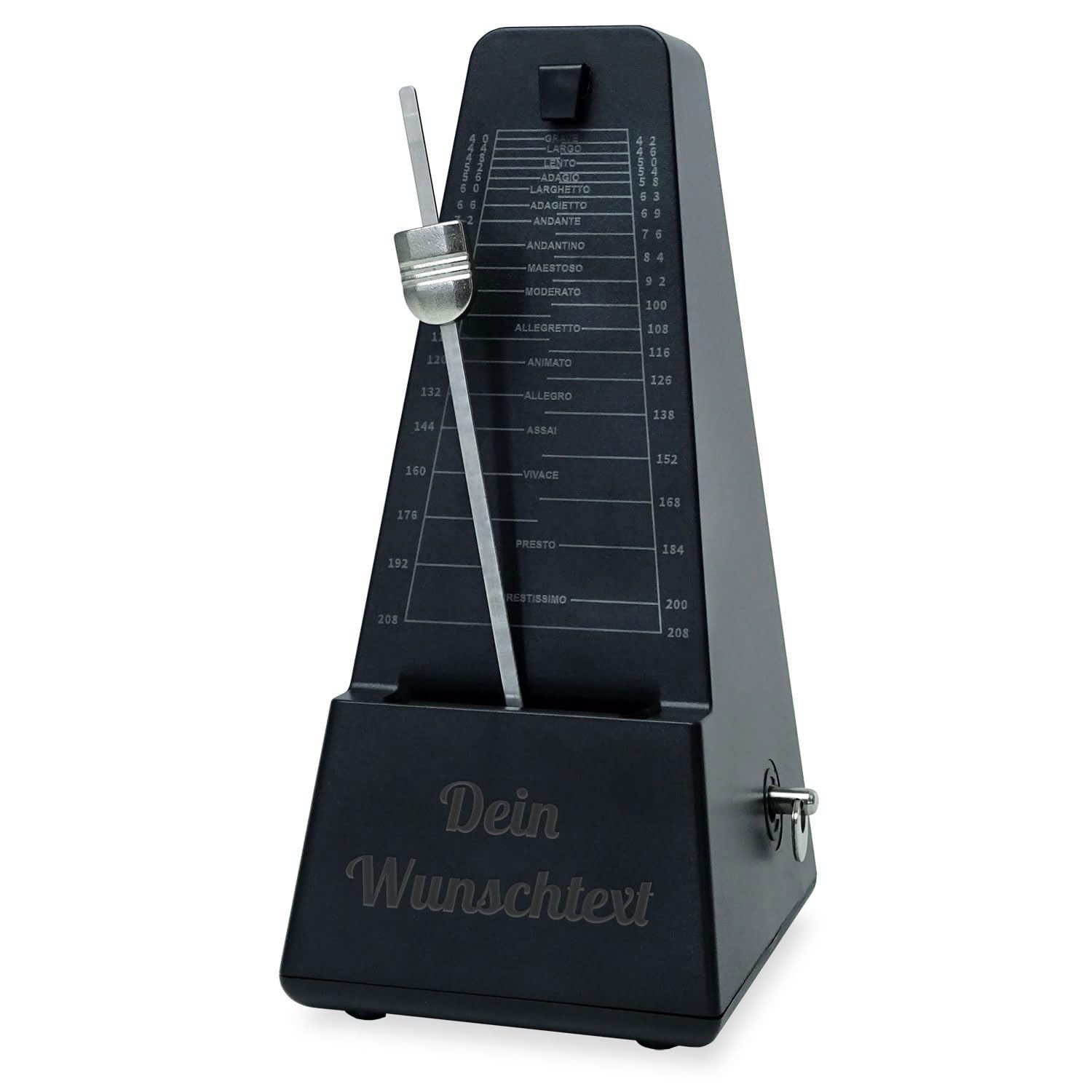 keepdrum Mechanisches Metronom aufziehbar mit personalisierter Gravur/Wunsch Text