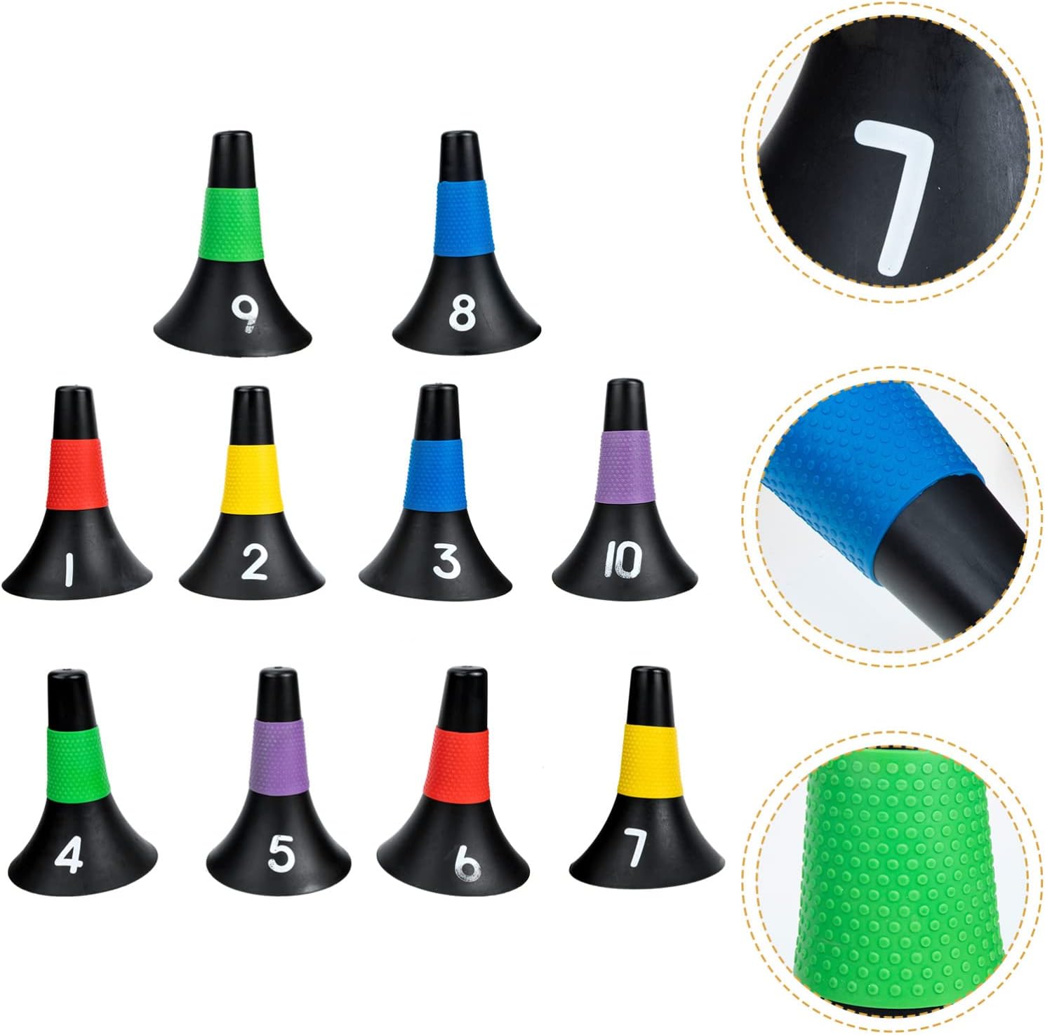 Happyyami Cones for Basketball Drills 10pcs Soccer Cone Football Training Supplies