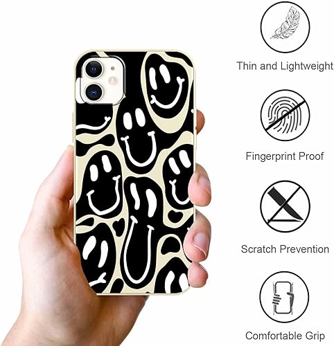 Miniatura 6 de Paquete de 2 fundas para iPhone 11 de 6.1 pulgadas, diseño estético con diseño de sonrisa, silicona suave, delgada, TPU a prueba de golpes, fundas