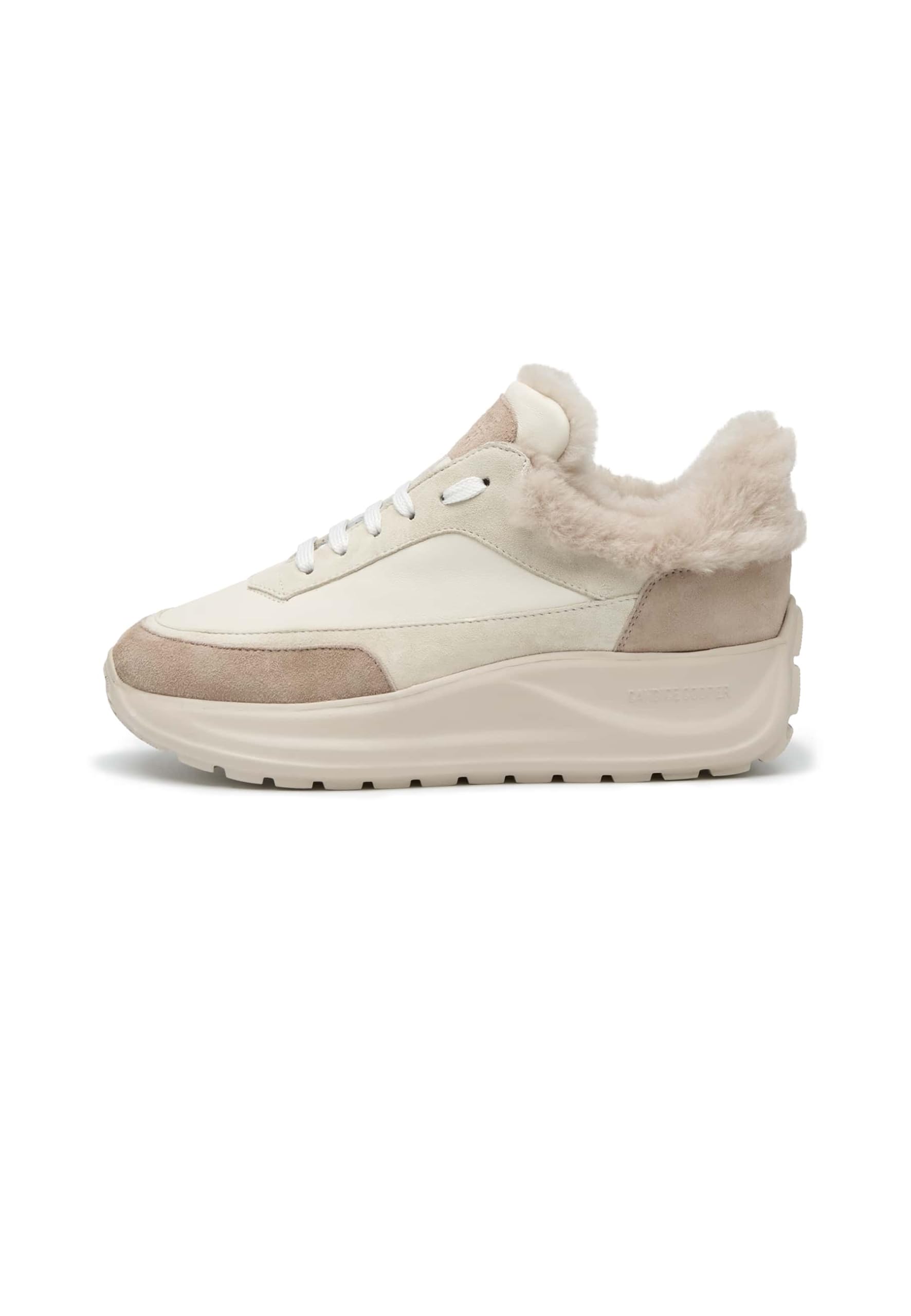 Candice Cooper Women Spark One Fur Sneaker, Beige, 7.5 UK