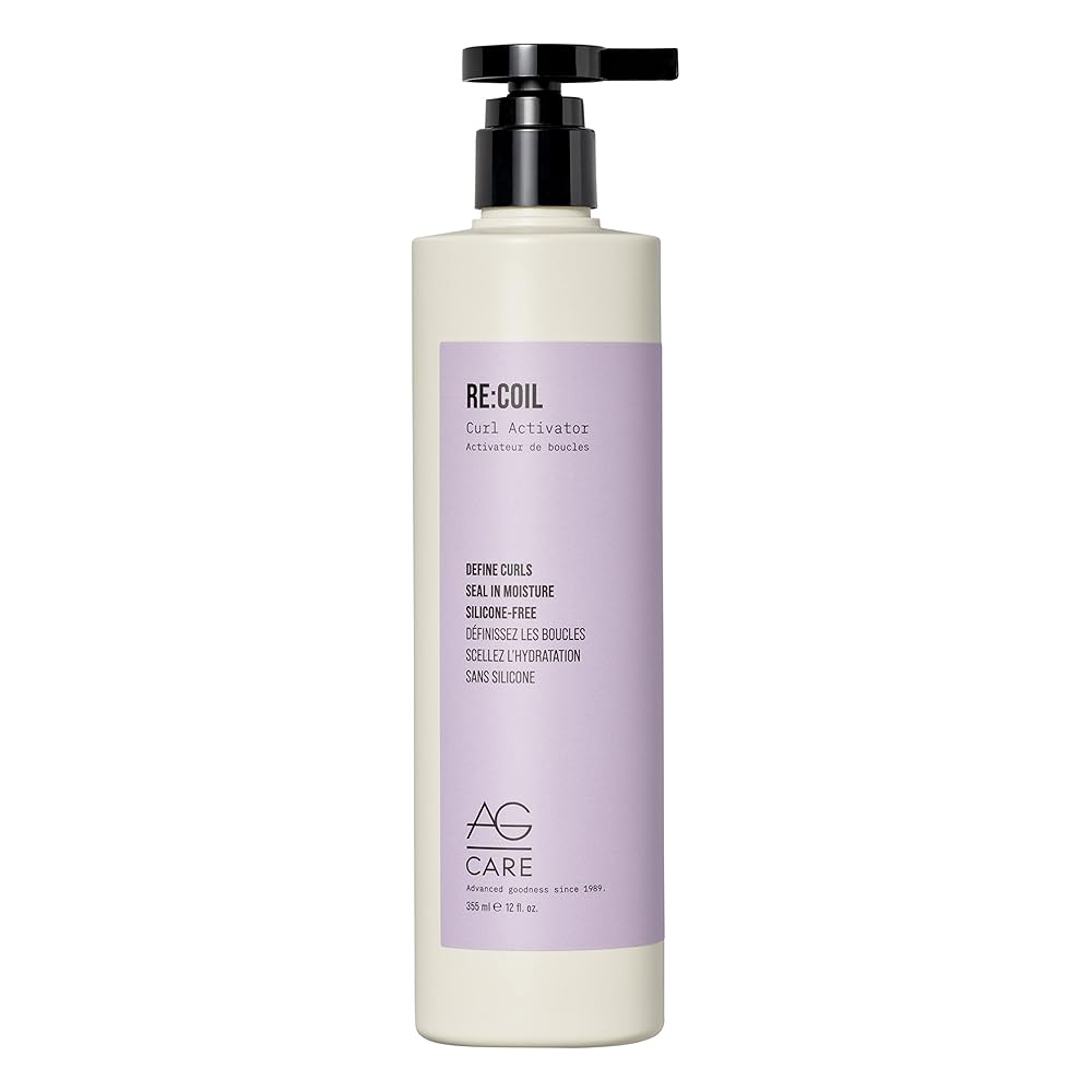 AG Care Re:Coil Curl Activator Curl Cream Award-Winning Curl Creating Complex - Ultra-Nourishing Curly Hair Cream for Defined, Healthy Curls, 12 Fl Oz
