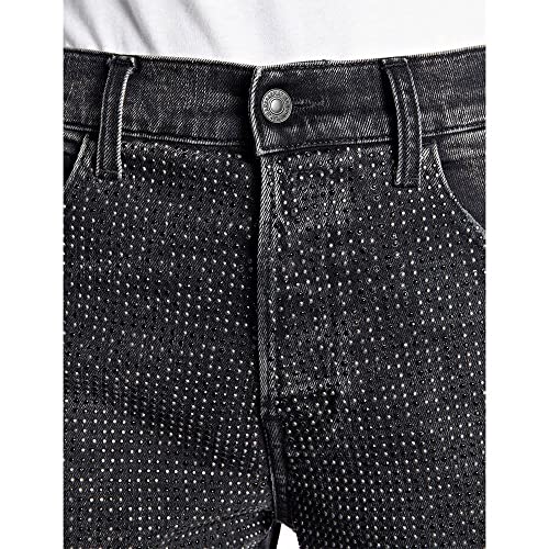 Replay Damen Heveleen Jeans, 097 Dark Grey, 23W