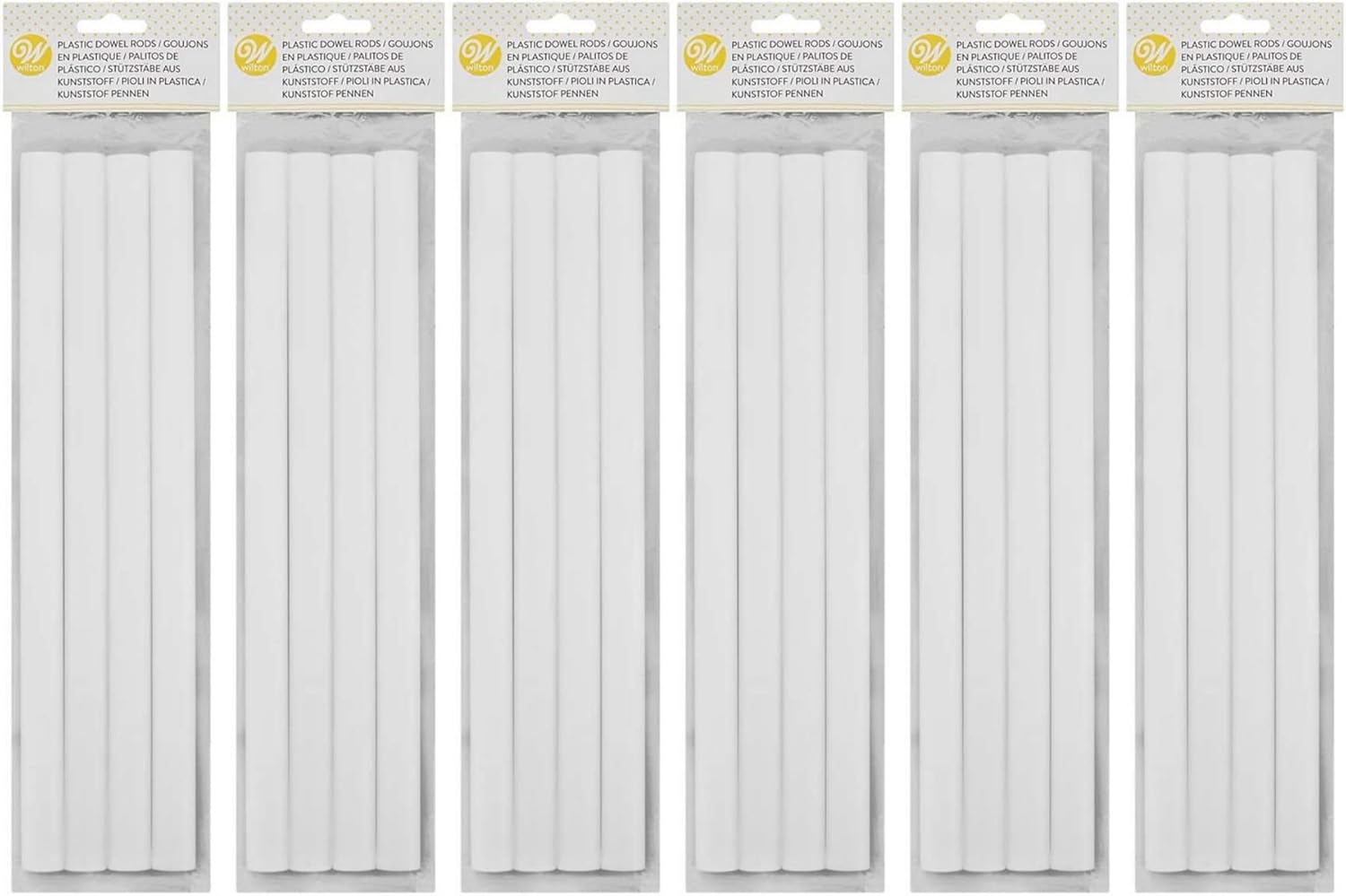 Wilton Bulk Buy Plastic Dowel Rods 4 Pack 12 3/8 inch x 3/4