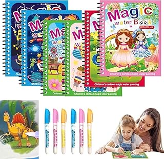 كتاب تلوين مائي مع اقلام رصاص ملونة، 12 قطعة - متعدد الالوان