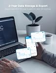 Govee Thermomètre Bluetooth Hygromètre, température ambiante APP Alertes et stockage des données, 50m Gamme Bluetooth, grande LCD Affichage, capteur de moniteur d'humidité pour le garage à serres bébé