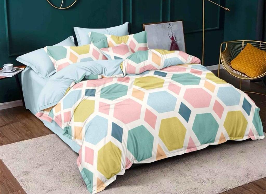 Buy Jyotaksh Super Premium Soft Feel Cotton 360 Printed Elastic Fitted