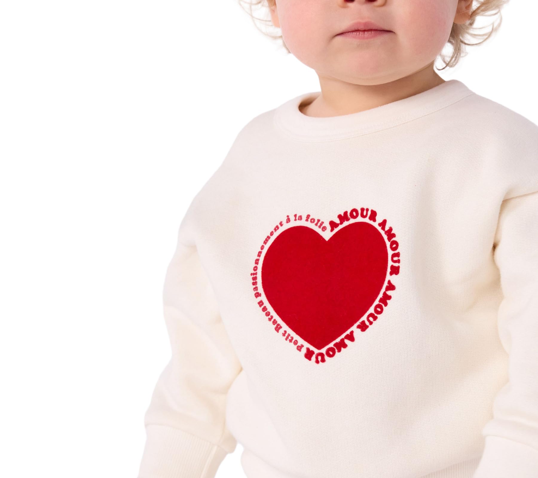 Petit Bateau Sweatshirt bébé en Coton Motif cœur