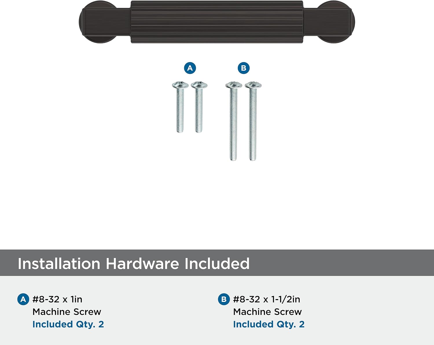 Amerock Ballard 3 inch (76mm) Center-to-Center Oil-Rubbed Bronze Cabinet Pull, BP37642ORB