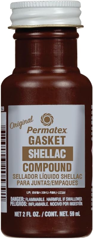 Compuesto de goma laca para juntas de cabeza india Permatex 20539, 2 oz.