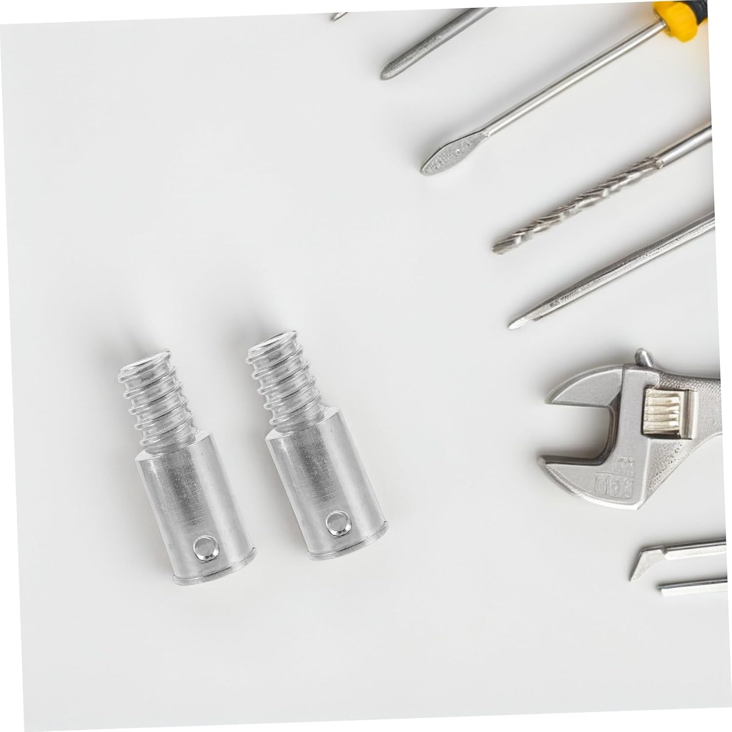 Threaded Tip Adapter 25mm 2 Pack Stainless Steel Broom Handle