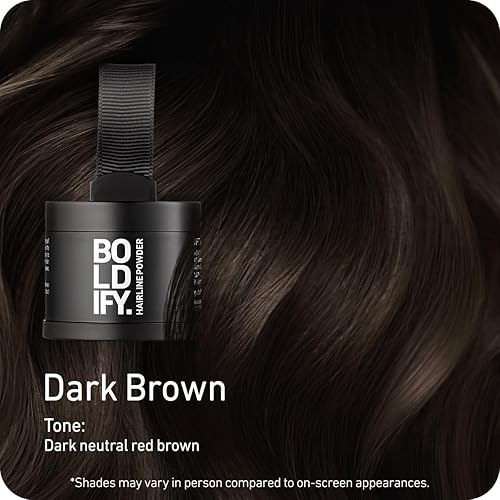 Miniatura 69 de BOLDIFY Polvo de línea capilar (grande, 0.35 oz), color de cabello para retoque de raíces para cobertura de canas, polvo para el cabello que oculta