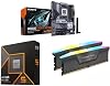 Combo NEWEGG placa madre, CPU y memoria - B650E E-ATX con CPU Ryzen 5 9600X de 6 núcleos a 3.9 GHz y memoria de escritorio 16GB (2 x 8GB) 288-pin DDR5 6000 1