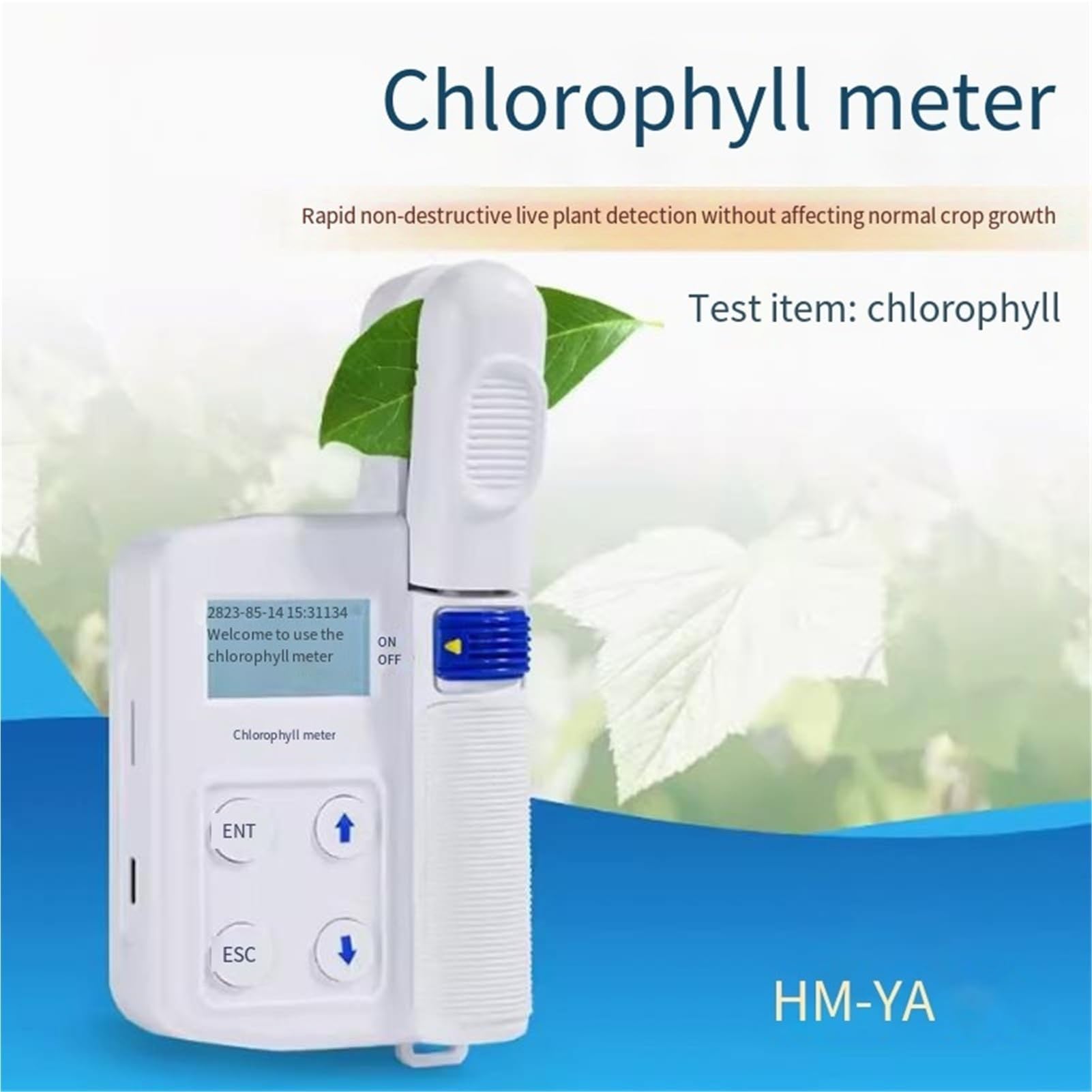 Medidor de clorofila portátil, analizador de clorofila de Hojas de Plantas, Detector de Temperatura, Humedad y Contenido de nitrógeno de Las Hojas.