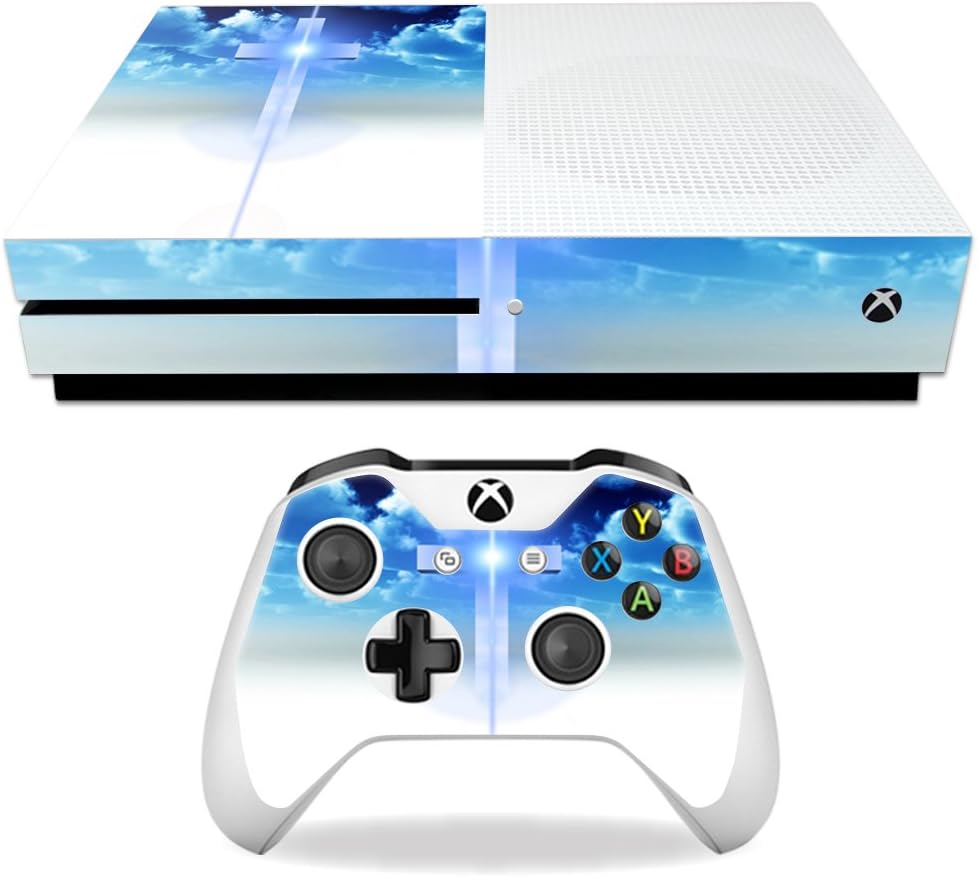 MightySkins Skin Compatible with Microsoft Xbox One S - Cross | Protective, Durable, and Unique Vinyl Decal wrap Cover | Easy to Apply, Remove, and Change Styles | Made in The USA