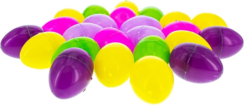 BestPysanky Set of 24 Mini Multicolored Plastic Easter Eggs 1.75 Inches